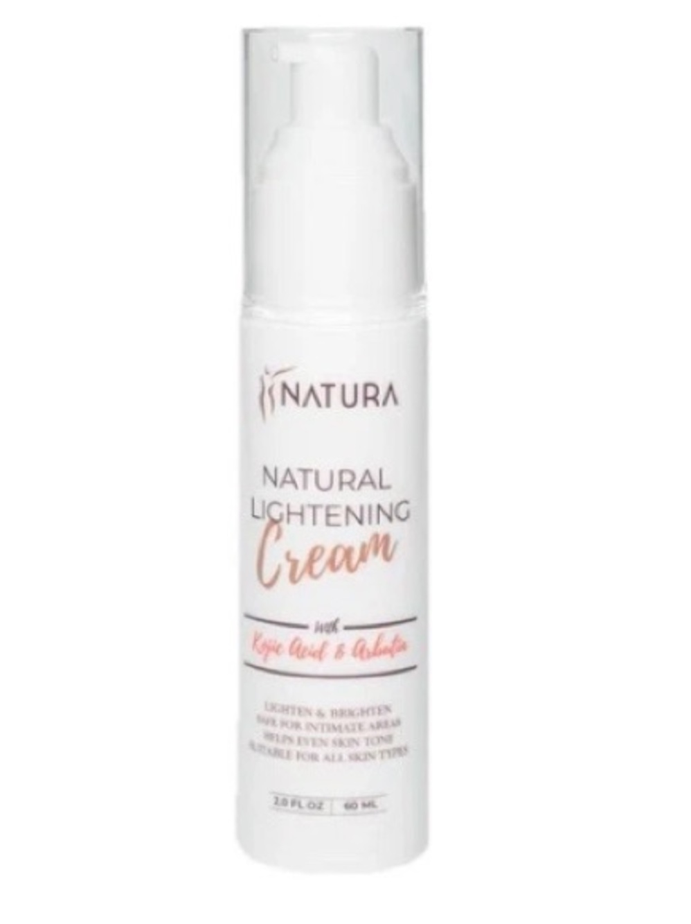 Natura Natural Brightening Dark Spots Cream Scars Pigment 2.0 Oz Kojic Acid New.